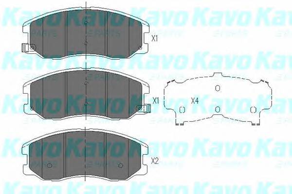 KAVO PARTS KBP-1009 Комплект тормозных колодок,