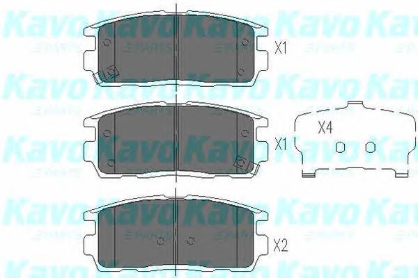 KAVO PARTS KBP-1010 Комплект тормозных колодок,