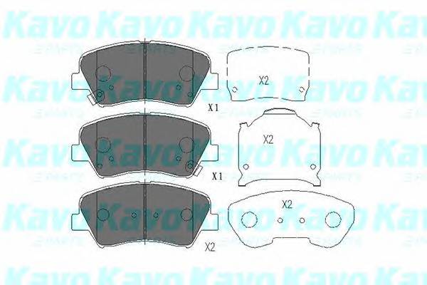 KAVO PARTS KBP-3030 Комплект гальмівних колодок,