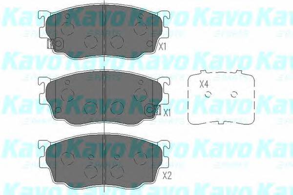 KAVO PARTS KBP-4509 Комплект тормозных колодок,