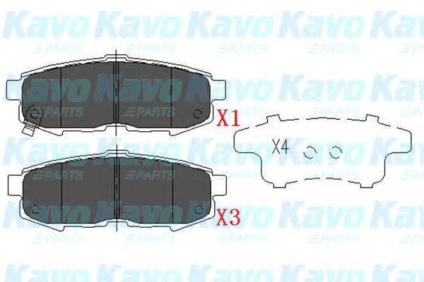 KAVO PARTS KBP-4555 Комплект гальмівних колодок,