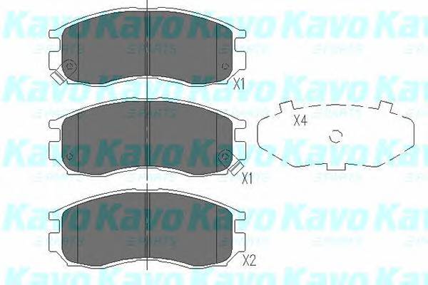 KAVO PARTS KBP-5502 Комплект гальмівних колодок,