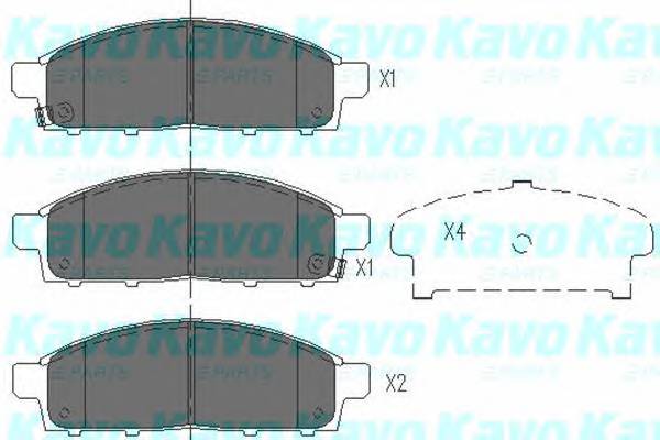 KAVO PARTS KBP-5520 Комплект тормозных колодок,