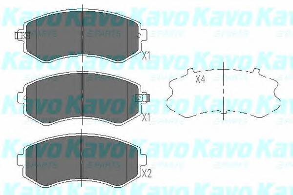 KAVO PARTS KBP-6514 Комплект тормозных колодок,