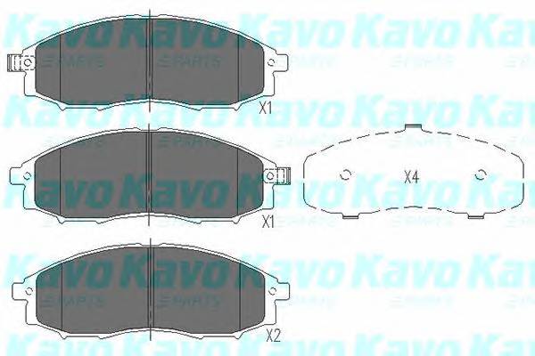 KAVO PARTS KBP-6518 Комплект тормозных колодок,