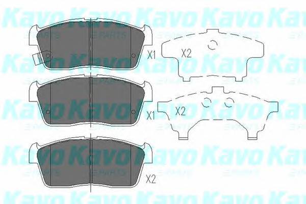 KAVO PARTS KBP-8507 Комплект тормозных колодок,