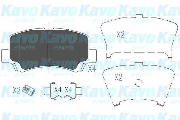 KAVO PARTS KBP-8509 Комплект гальмівних колодок,