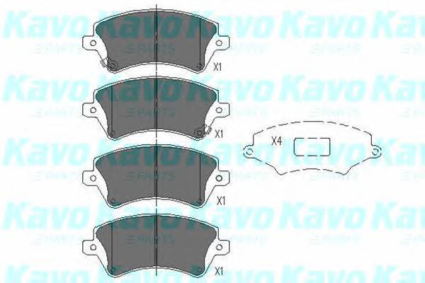 KAVO PARTS KBP-9012 Комплект тормозных колодок,