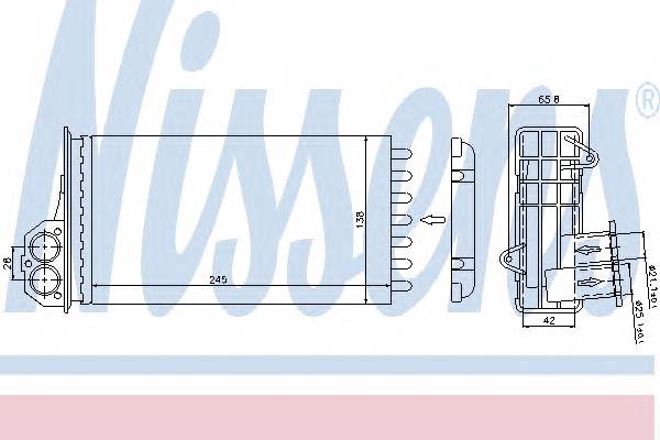 NISSENS 72941 Теплообменник, отопление салона