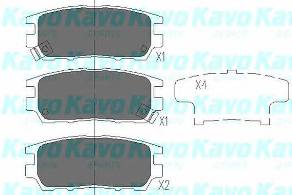 KAVO PARTS KBP-5504 Комплект гальмівних колодок,