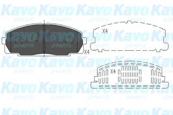 KAVO PARTS KBP-9002 Комплект тормозных колодок,