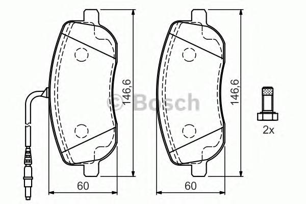 BOSCH 0 986 424 789 Комплект тормозных колодок,