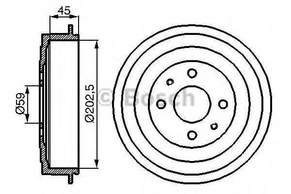 BOSCH 0 986 477 109 Тормозной барабан