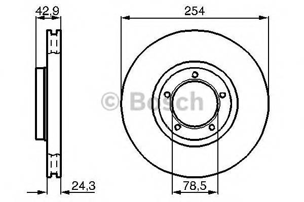 BOSCH 0 986 478 160 Гальмівний диск