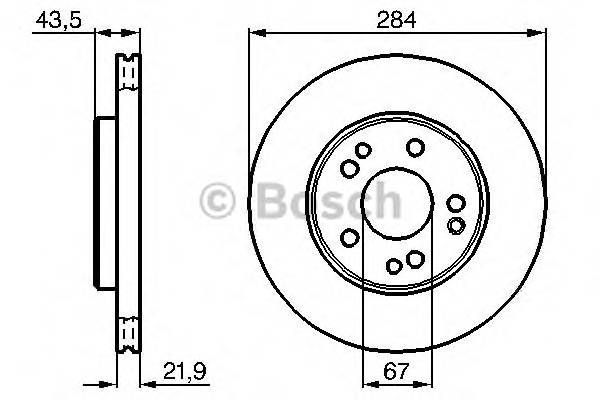 BOSCH 0 986 478 186 Тормозной диск