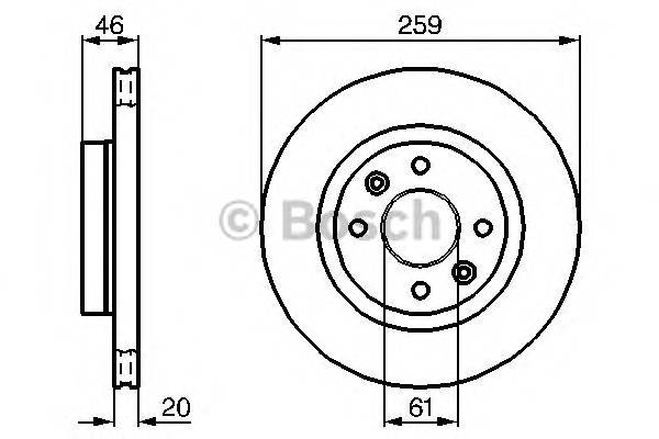 BOSCH 0 986 478 270 Гальмівний диск