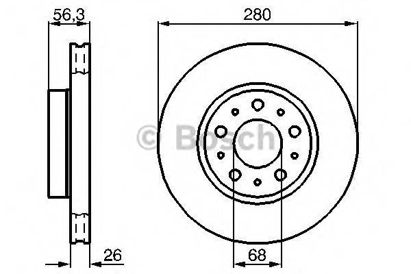 BOSCH 0 986 478 298 Тормозной диск