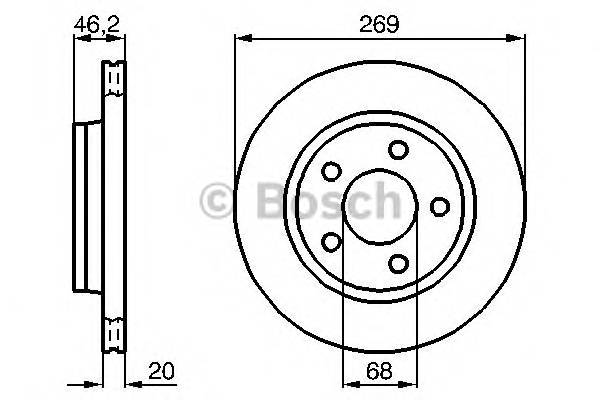 BOSCH 0 986 478 316 Гальмівний диск