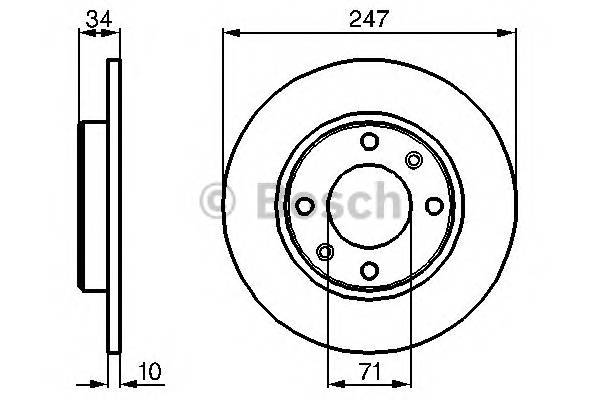 BOSCH 0 986 478 359 Тормозной диск