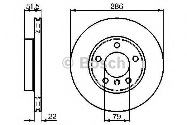 BOSCH 0 986 478 513 Тормозной диск