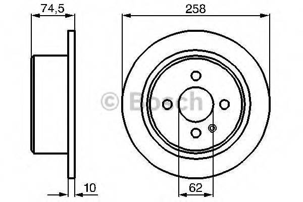 BOSCH 0 986 478 563 Тормозной диск