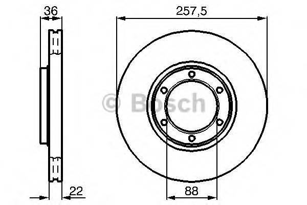 BOSCH 0 986 478 596 Гальмівний диск