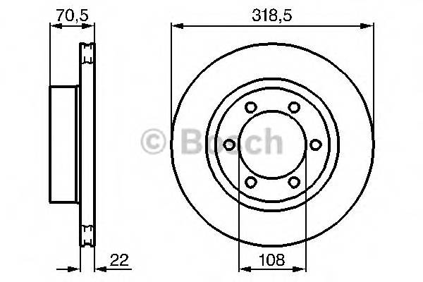 BOSCH 0 986 478 698 Гальмівний диск