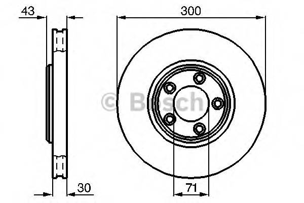 BOSCH 0 986 478 778 Гальмівний диск