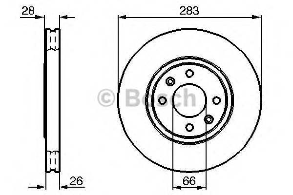 BOSCH 0 986 478 831 Тормозной диск