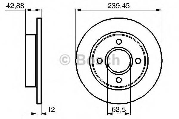 BOSCH 0 986 478 856 Гальмівний диск