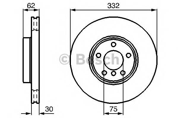 BOSCH 0 986 478 974 Тормозной диск