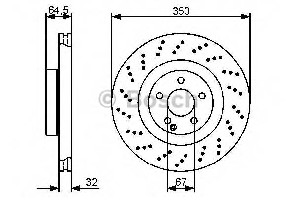 BOSCH 0 986 479 412 Гальмівний диск