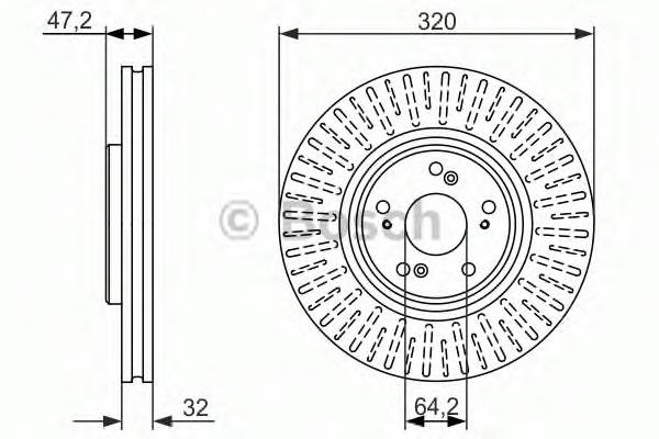 BOSCH 0 986 479 741 Тормозной диск