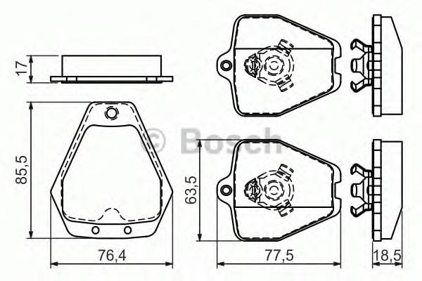 BOSCH 0 986 494 215 Комплект гальмівних колодок,