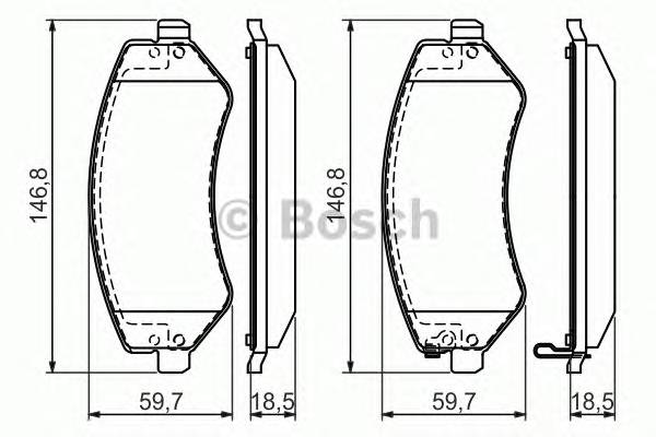 BOSCH 0 986 494 357 Комплект тормозных колодок,