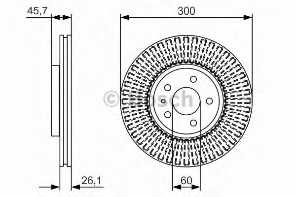 BOSCH 0 986 479 666 Тормозной диск