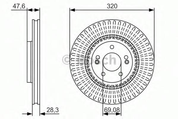 BOSCH 0 986 479 A21 Гальмівний диск