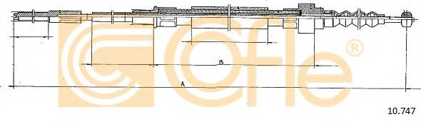 COFLE 10.747 Трос гальма стоянки