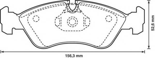 JURID 571391J Комплект гальмівних колодок,