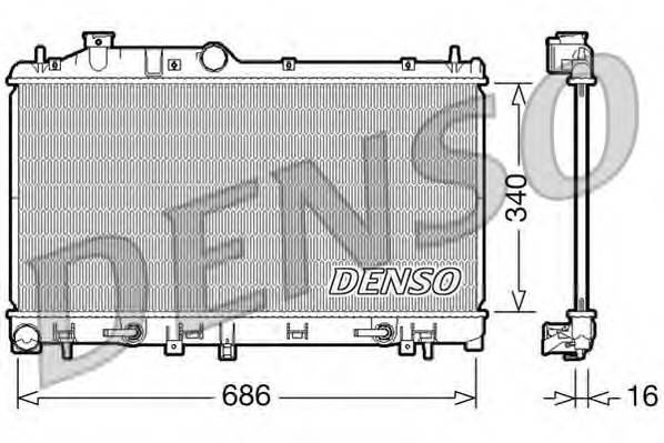 DENSO DRM36008 Радиатор, охлаждение двигателя