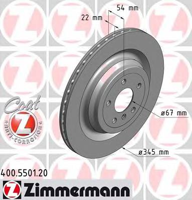 ZIMMERMANN 400.5501.20 Тормозной диск