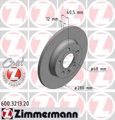 ZIMMERMANN 600.3213.20 Тормозной диск