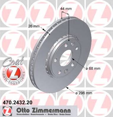 ZIMMERMANN 470.2432.20 Тормозной диск
