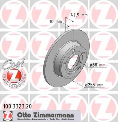 ZIMMERMANN 100.3323.20 Гальмівний диск
