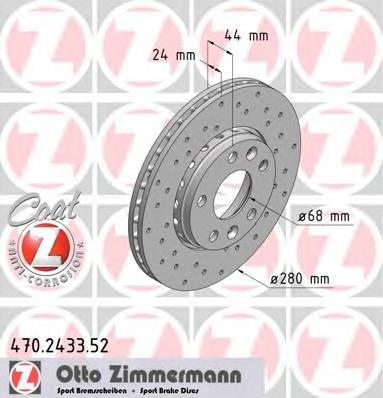 ZIMMERMANN 470.2433.52 Гальмівний диск