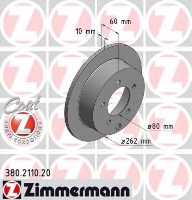 ZIMMERMANN 380.2110.20 Тормозной диск