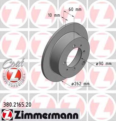 ZIMMERMANN 380.2165.20 Тормозной диск