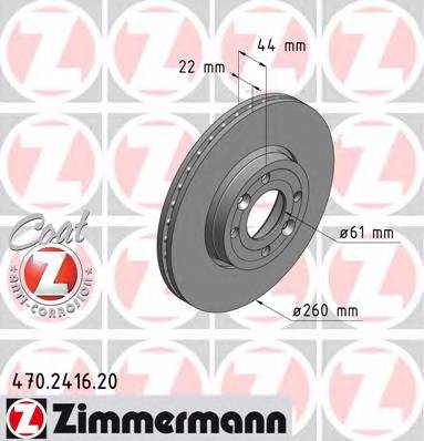 ZIMMERMANN 470.2416.20 Тормозной диск