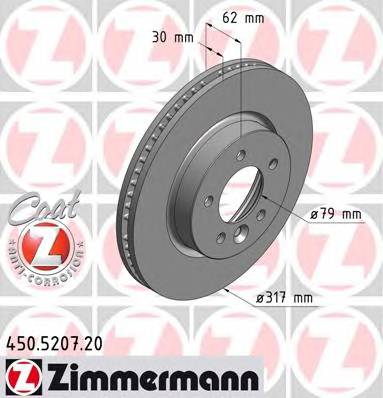 ZIMMERMANN 450.5207.20 Тормозной диск