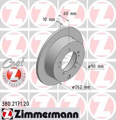 ZIMMERMANN 380.2171.20 Гальмівний диск